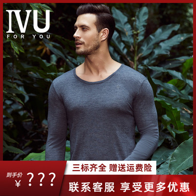 安莉芳旗下IVU羊毛衫圆领长袖打底衫男士无痕休闲秋衣上衣UD00128