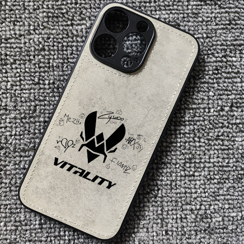 CSGO游戏小蜜蜂Vitality战队周边布纹手机壳适用iphone18pro苹果华为mate60荣耀90小米15红米K80一加13iqoo15