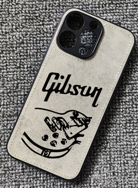 电吉他大G吉普森GIBSON周边布纹手机壳适用iphone16pro苹果15华为mate60小米14红米K70至尊iqooneo5一加ACE3
