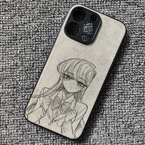 古见哨子线稿古见同学周边布纹手机壳适用iphone16pro苹果17华为mate80荣耀600小米13红米K90一加13iqooneo10