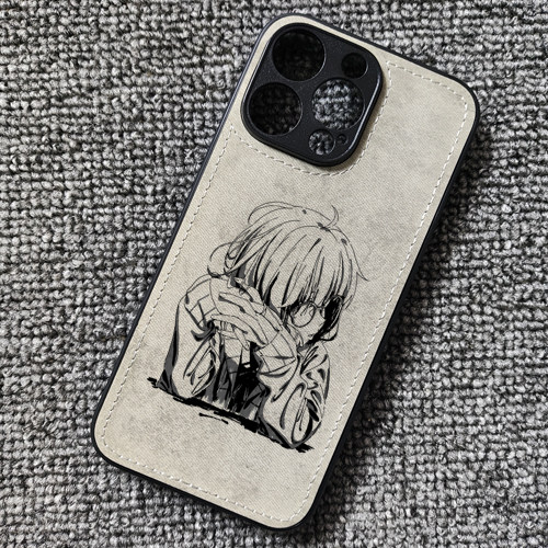 境界的彼方插画栗山未来布纹手机壳适用iphone16苹果华为mate70p荣耀300小米14红米k70至尊iqooneo10一加ACE3
