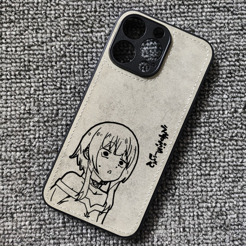 为美好的世界献上祝 惠惠布纹手机壳适用iphone16pro苹果华为P70小米15红米K80iqoo13一加12IQOONEO10荣耀300