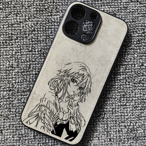 罪恶王冠楪祈表情动漫周边布纹手机壳适用iphone16P苹果华为P70小米15红米K70Eiqoo13一加ACEIQOONEO9z9turbo