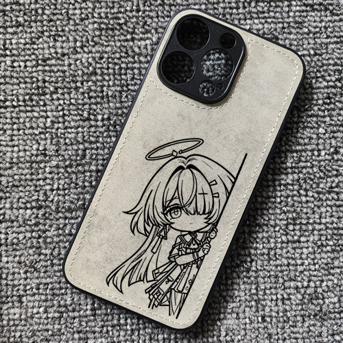 线条鸣潮莫宁游戏周边布纹手机壳适用iphone16pro苹果17红米k90小米17华为mate60荣耀magic8一加13iqoo15vivo