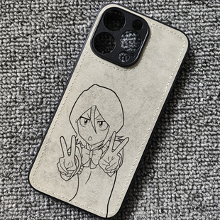 朽木露琪亚日漫死神周边布纹手机壳适用iphone17苹果16小米15荣耀400红米k80华为mate70一加ace5iqoo13OPPO