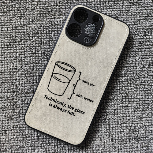 哲学杯子超现实唯物唯心虚无主义布纹手机壳适用iphone16苹果15华为P60小米14红米K70至尊iqooneo5一加IQOO13