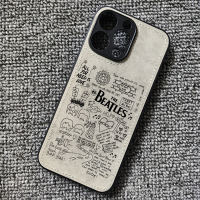 TheBeatles披头士乐队布纹手机壳适用iphone16promax苹果17华为mate70荣耀win红米K80小米15一加13oppofindx9