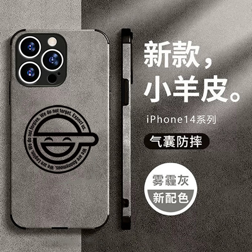 笑面男攻壳机动队手机壳适用iphone14promax苹果13vivoX60小米13红米k50鹿绒皮华为P50MATE华为P60