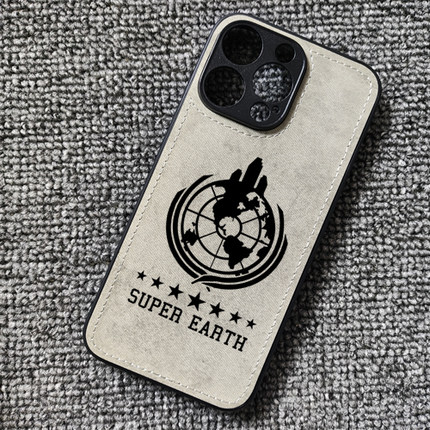 绝地潜兵2超级地球布纹手机壳适用iphone16pro苹果14华为mate70小米15红米K70至尊iqooneo9一加ace3荣耀300