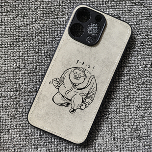 灌篮高手安西教练表情动漫周边布纹手机壳适用iphone16苹果15华为NOVA14荣耀小米14红米K80至尊iqoo12一加13T