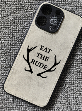 美剧Hannibal汉尼拔鹿角周边布纹手机壳适用iphone16pro苹果15华为P60小米14红米K70Eiqooneo8一加ACE3IQOO12