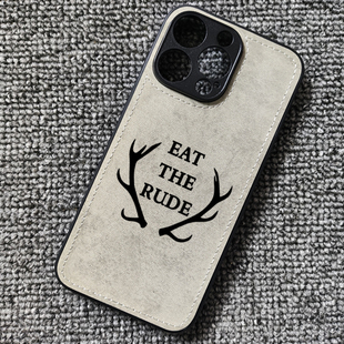 美剧Hannibal汉尼拔鹿角周边布纹手机壳适用iphone16pro苹果15华为P60小米14红米K70Eiqooneo8一加ACE3IQOO12