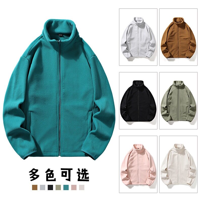 彬纳利2026新款加绒加厚抓绒衣女开衫摇粒绒卫衣夹克男双面穿外套
