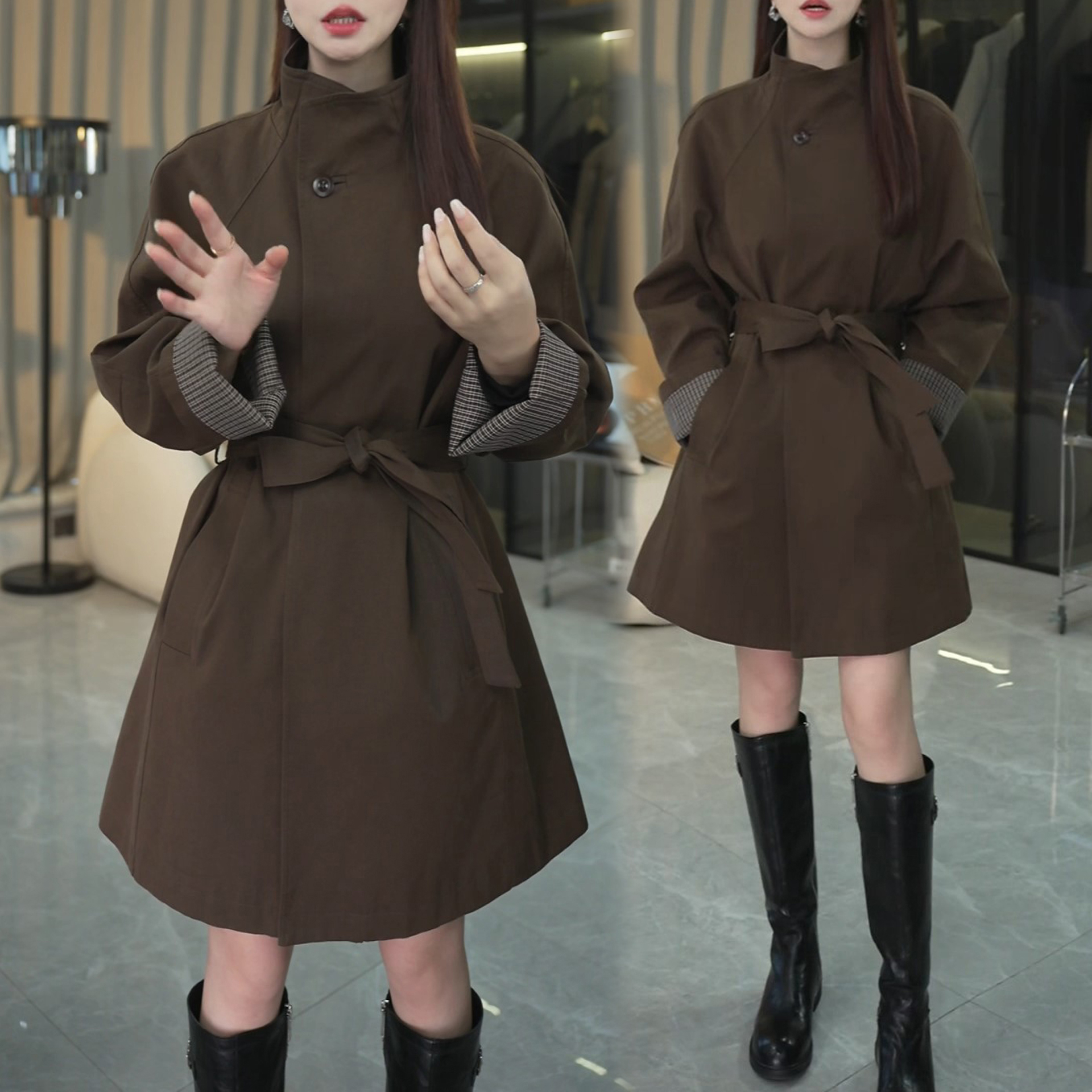 新款时尚气质大衣宽松显瘦外套女