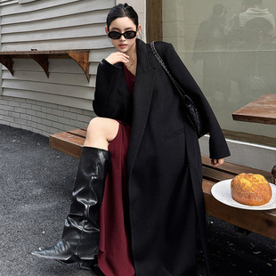 高级感双面羊绒大衣长款2025秋冬新款阔版气质宽松显瘦毛呢外套女