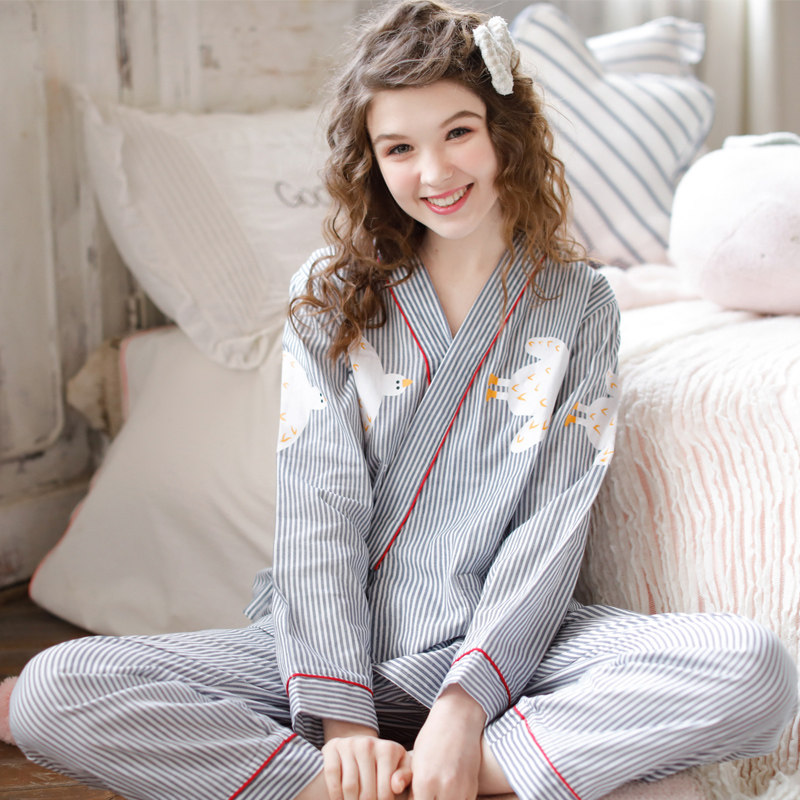 yourban月子服夏季纱布薄款纯棉孕妇睡衣女3月份产后哺乳期家居服