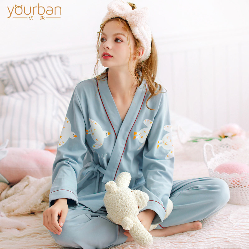 yourban月子服春秋季冬纯棉孕妇睡衣女产后哺乳怀孕期3月份家居服