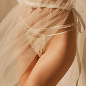 低腰透视蕾丝绑带网纱性感三角裤 BELA DOLCA糖味儿星星全棉裆内裤