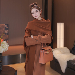 显瘦时尚 MD千亿 新款 2025秋季 百搭气质纯色披肩 百搭披肩