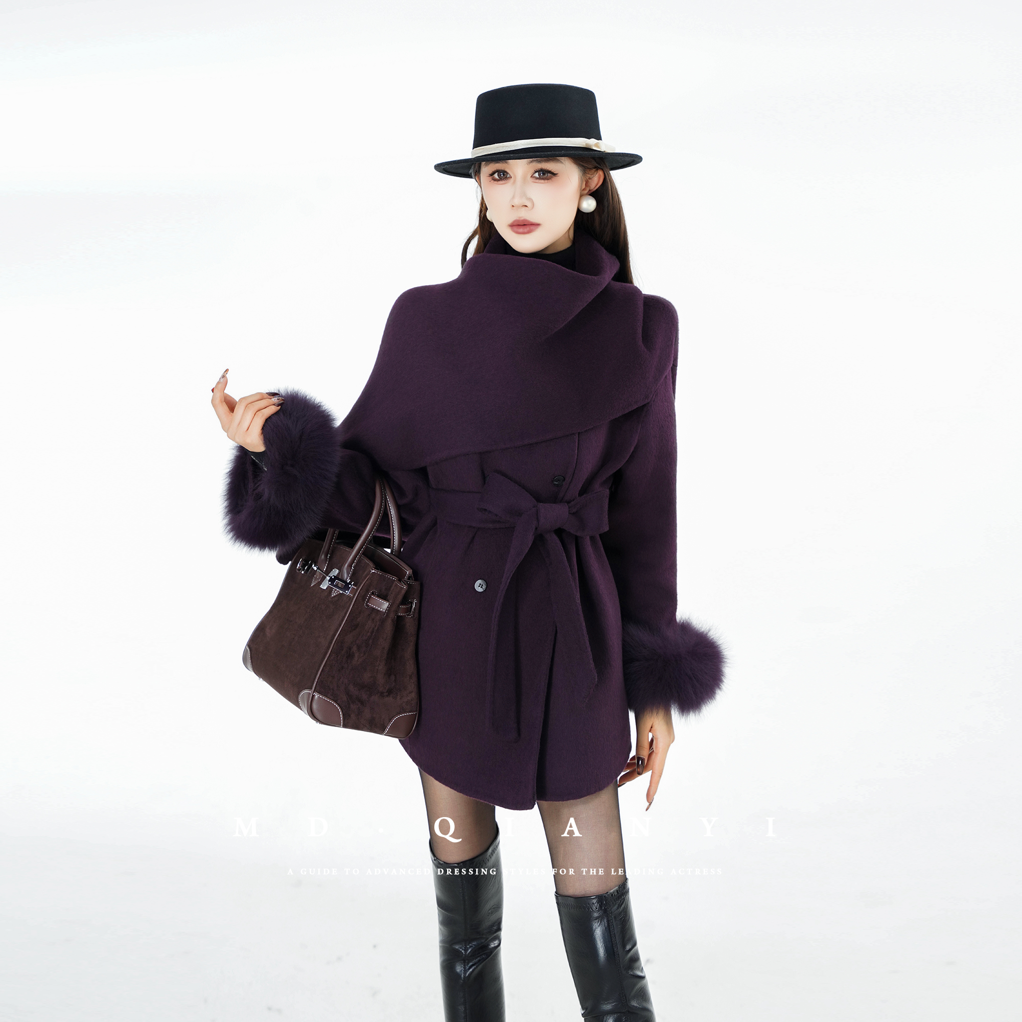 MD千亿【色调焦点】2025冬季款休闲时尚保暖气质羊毛外套