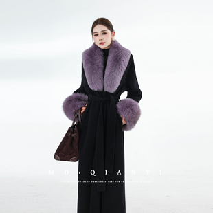 翻领气质时尚 2025冬季 通勤休闲百搭毛呢外套 紫气东来 MD千亿