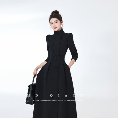 MD千亿【多维格调】2025冬季新款显瘦气质百搭设计感通勤女连衣裙
