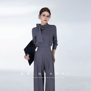 浓郁氛围 套装 2025秋季 显瘦气质通勤简约纯色时尚 新款 MD千亿