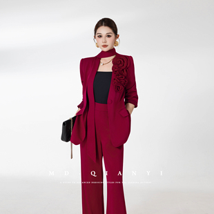 深邃如海 显瘦休闲套装 2025秋季 西装 气质时尚 MD千亿