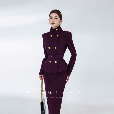 MD千亿【简约奢华】2025秋季新款显瘦气质百搭纯色通勤套装