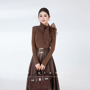 设计感显瘦气质时尚 MD千亿 新款 2025冬季 蝴蝶上衣 月岛灵韵