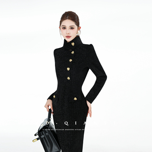 休闲百搭显瘦收腰复古连衣裙 2025冬季 MD千亿 深情不变