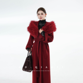 MD千亿 休闲气质大气羊毛毛呢外套 长款 棕绒奢风 2025冬季