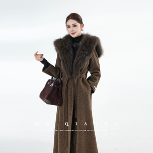 MD千亿【巴黎诗集】2025冬季款厚款气质保暖羊毛大衣外套