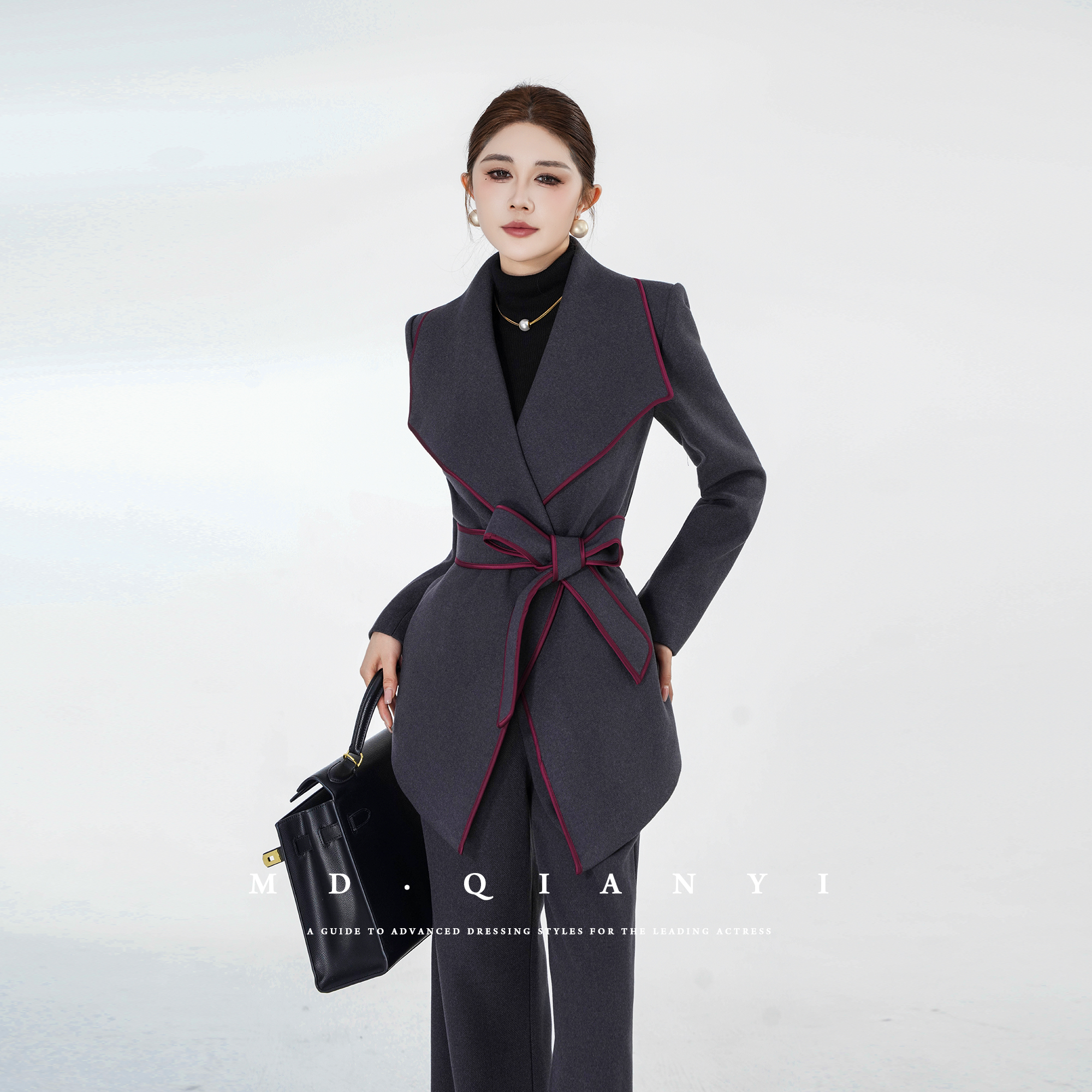 MD千亿【领秀之姿】2025冬季显瘦气质百搭设计感优雅时尚套装裤