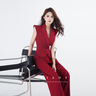 绛霞流影 裤 2025夏新款 收腰百搭套装 显瘦高腰时尚 MD千亿