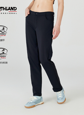 诺诗兰24春夏休闲长裤女式防泼水透气户外运动弹力裤NCPET2228S