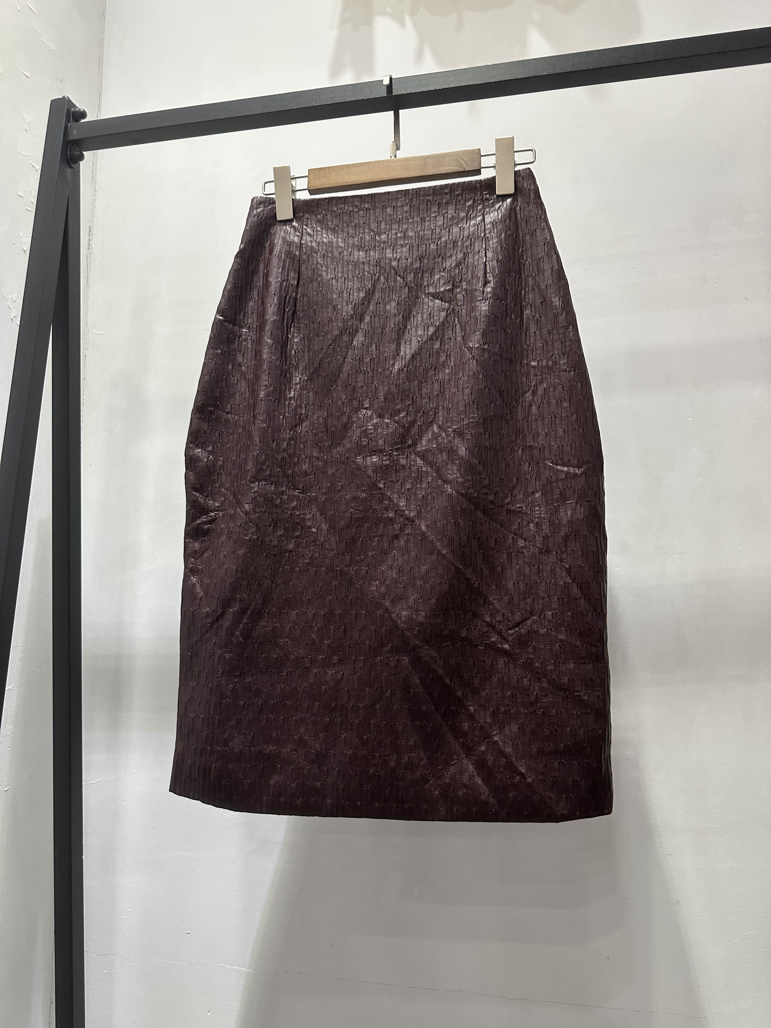 春秋收腰简约中长半身裙