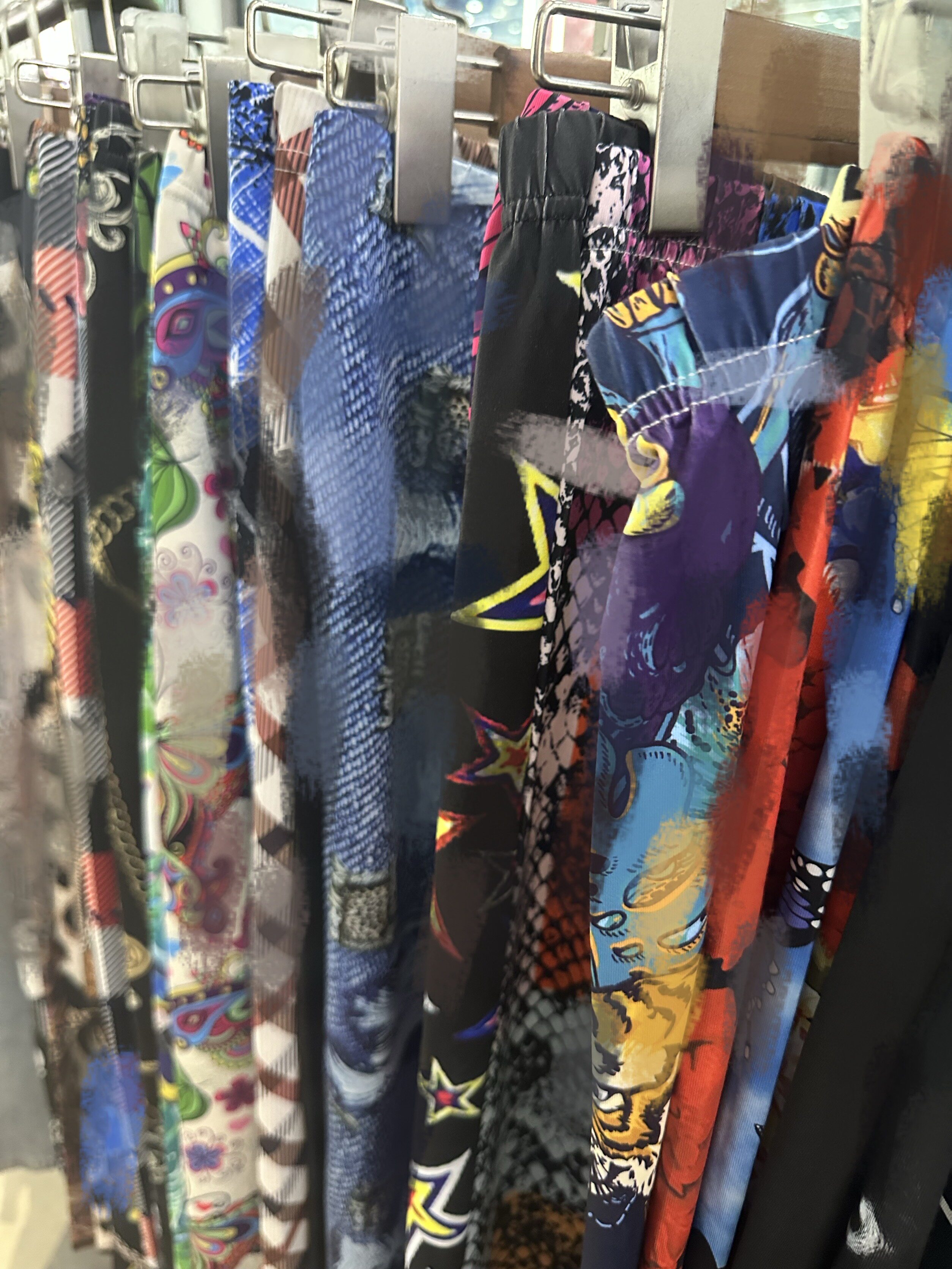 印花弹力紧身打底裤瑜伽运动休闲