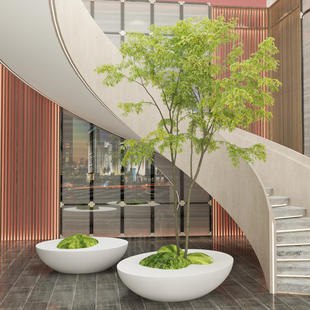 饰摆件 假树仿真树室内景观植物别墅商场楼梯仿真绿植造景落地装