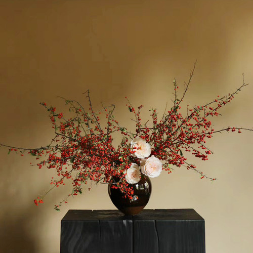 仿真绿植侘寂风桌面玄关花艺摆件