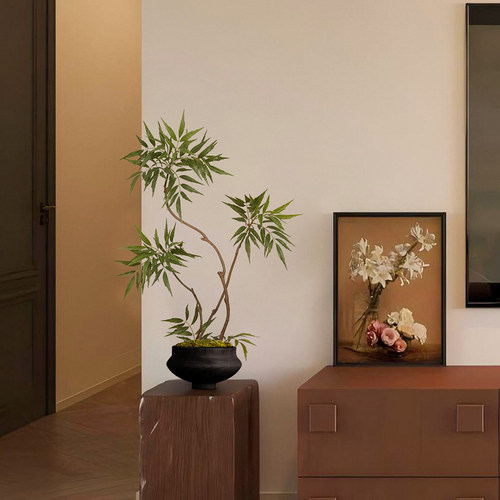 仿真花十大功劳桌面盆景摆件