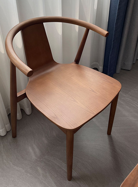 全实木圈椅新中式茶椅现代简约单人靠背围椅圆椅太师椅子