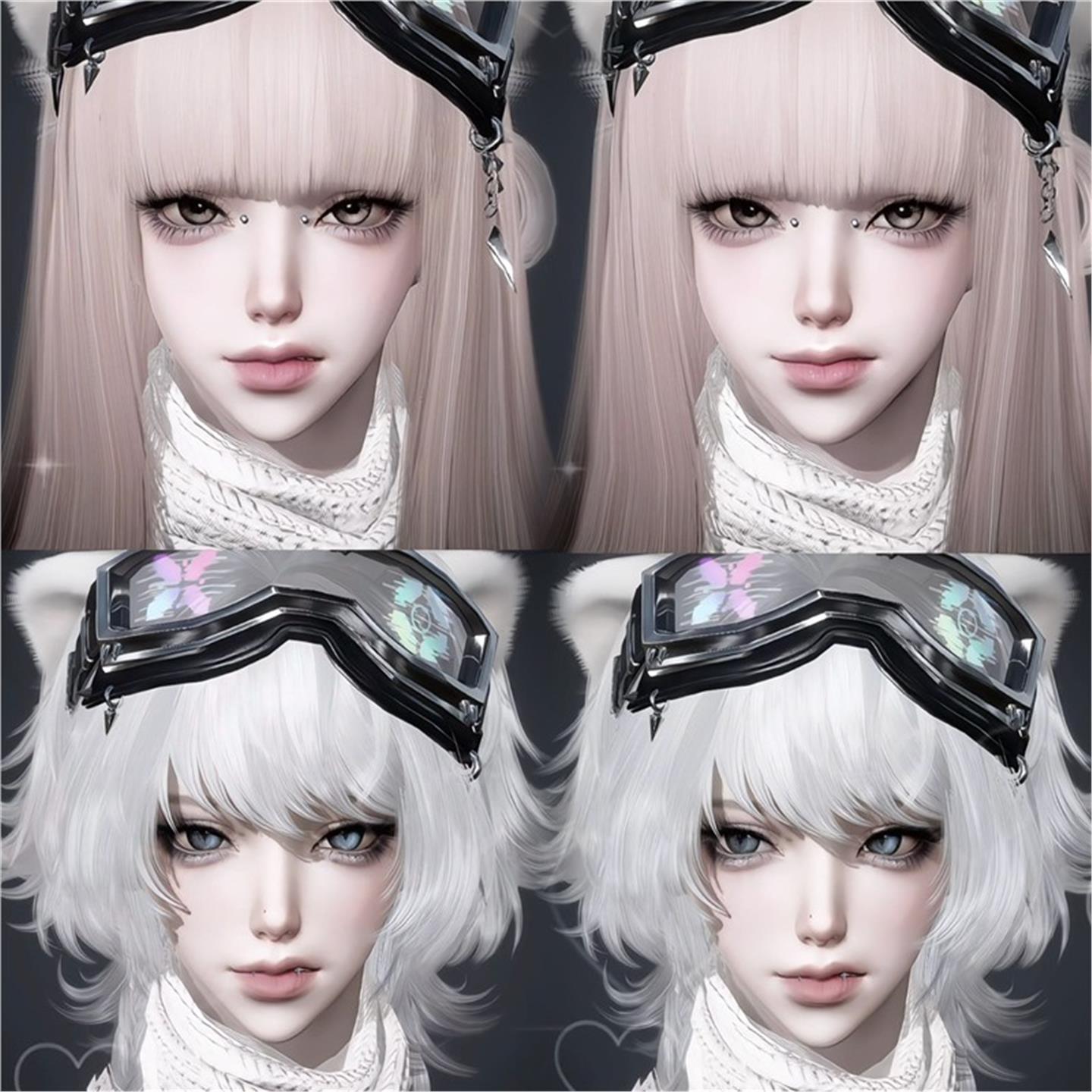 发2 荒诞黑胶 双生子 Iove cla 逆水寒手游捏脸女通用