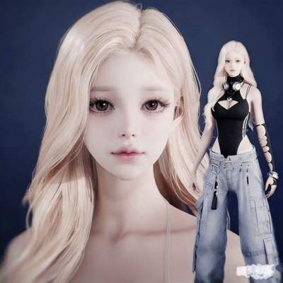 柔音 边角料 带体型 AION2 永恒之塔2捏脸女 发捏脸细节自己捏
