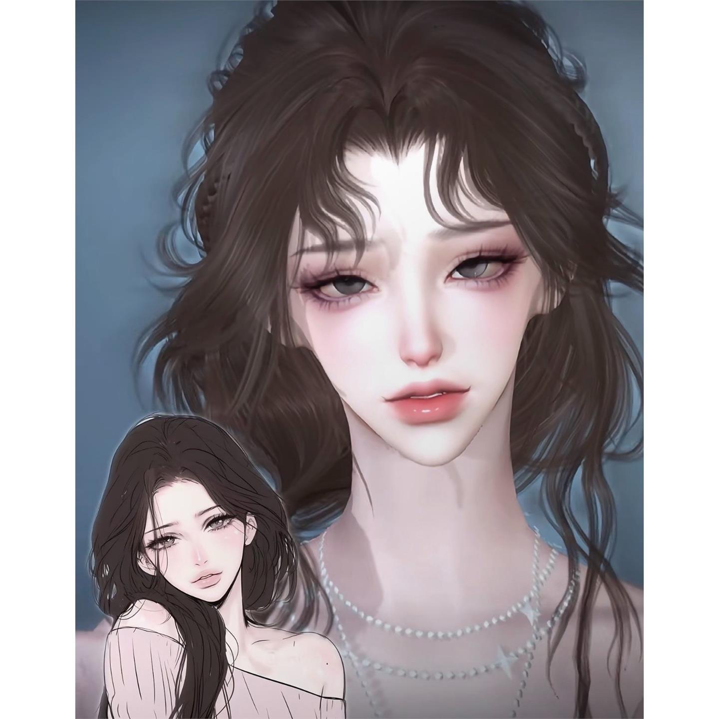 发2 媚 头像仿捏 Collins  逆水寒手游捏脸女通用