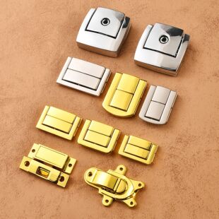 现货大号日字锁锌合金日子锁高档木盒锁首饰盒压铸锁扣金色平板扣