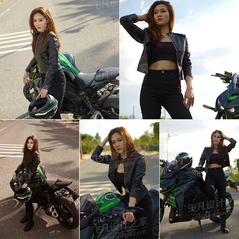 1752-raw原片街拍机车美女写真人像摄影原图素材底片