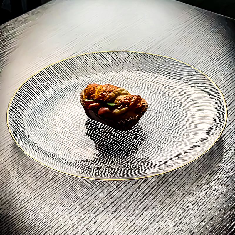 水晶玻璃水果盘蝶子精致小果盘