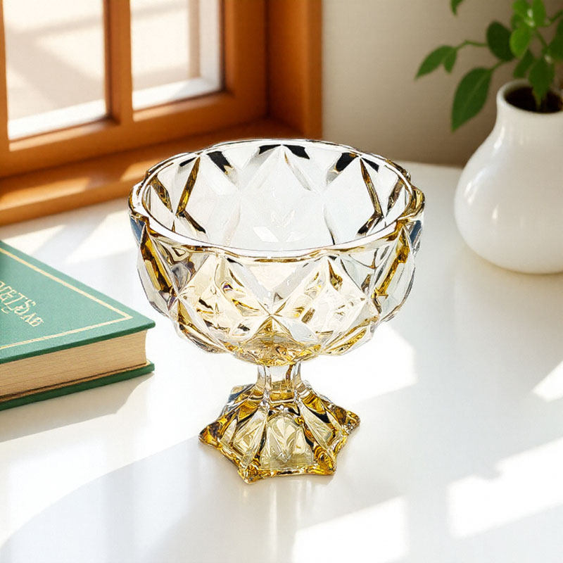 水晶玻璃酸奶杯高脚果盘冰激凌冰淇淋杯子水果盘甜品碗高颜值网红,餐饮具,玻璃杯,淘宝优惠券,粉丝福利购,淘宝优惠卷