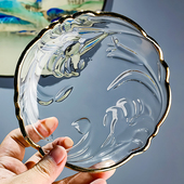 2025新款 水晶玻璃碟吐骨小果盘高端精致水果盘轻奢高级感家用盘子